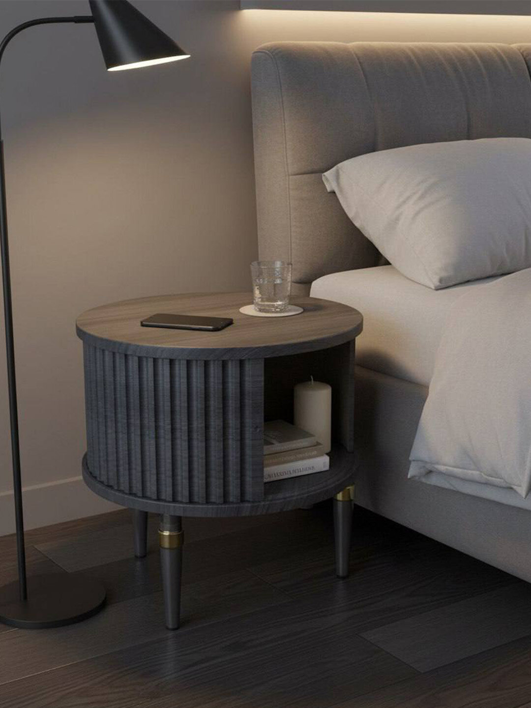 Прикроватная тумба с округлой формой — фото 1