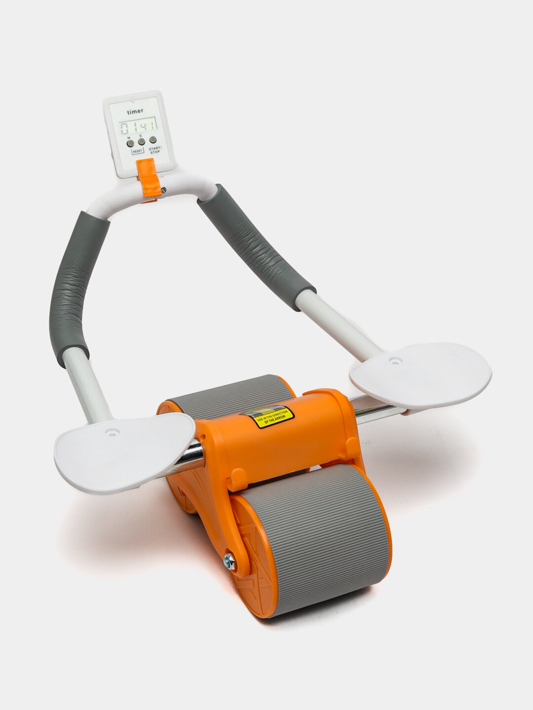 Ролик для пресса, с возвратным механизмом, 2 колеса, складной, крепления для смартфона