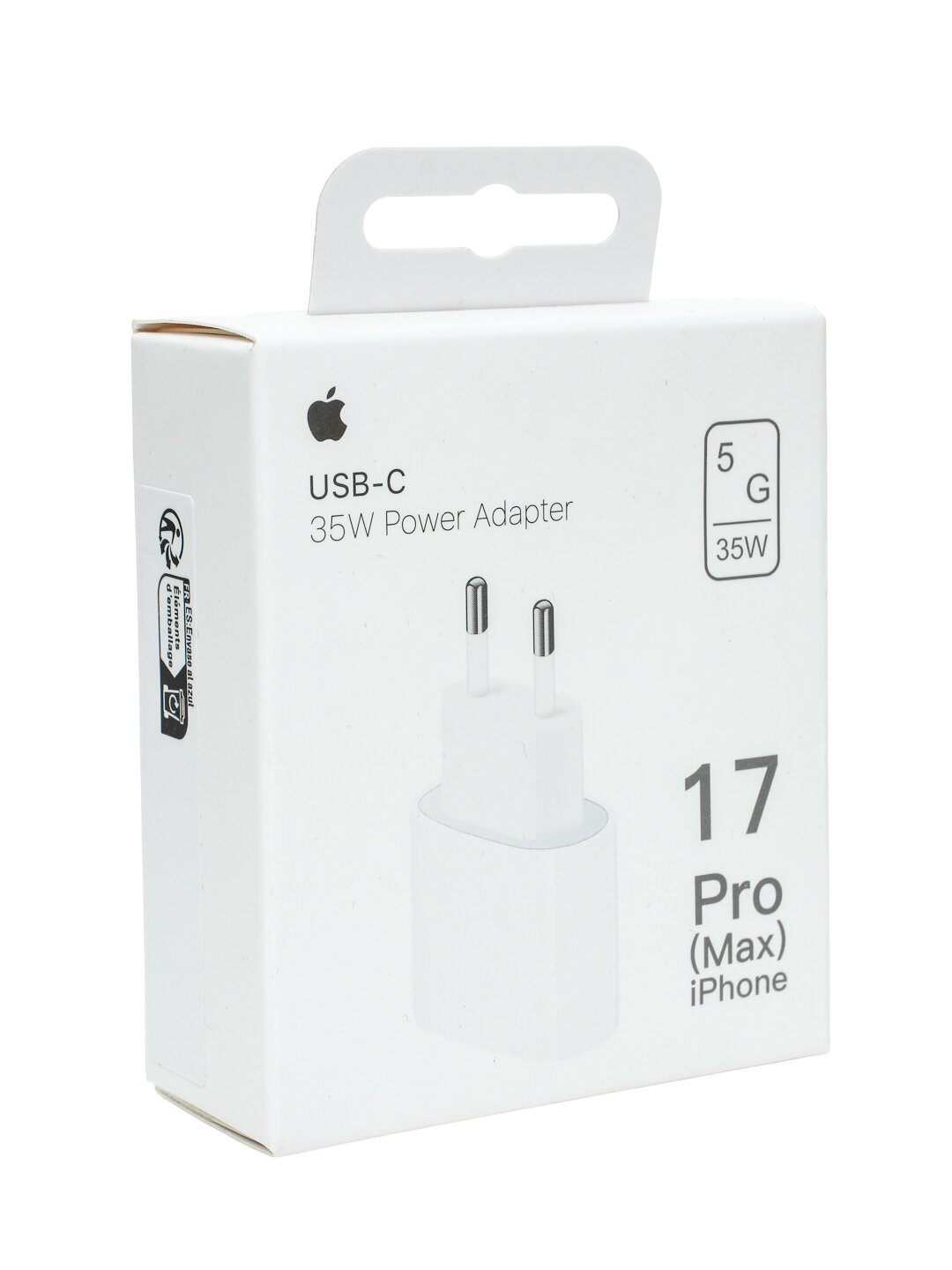 Адаптер питания для iPhone USB-C 35 Вт, головка, универсальный зарядник Молочный Type-C 20W