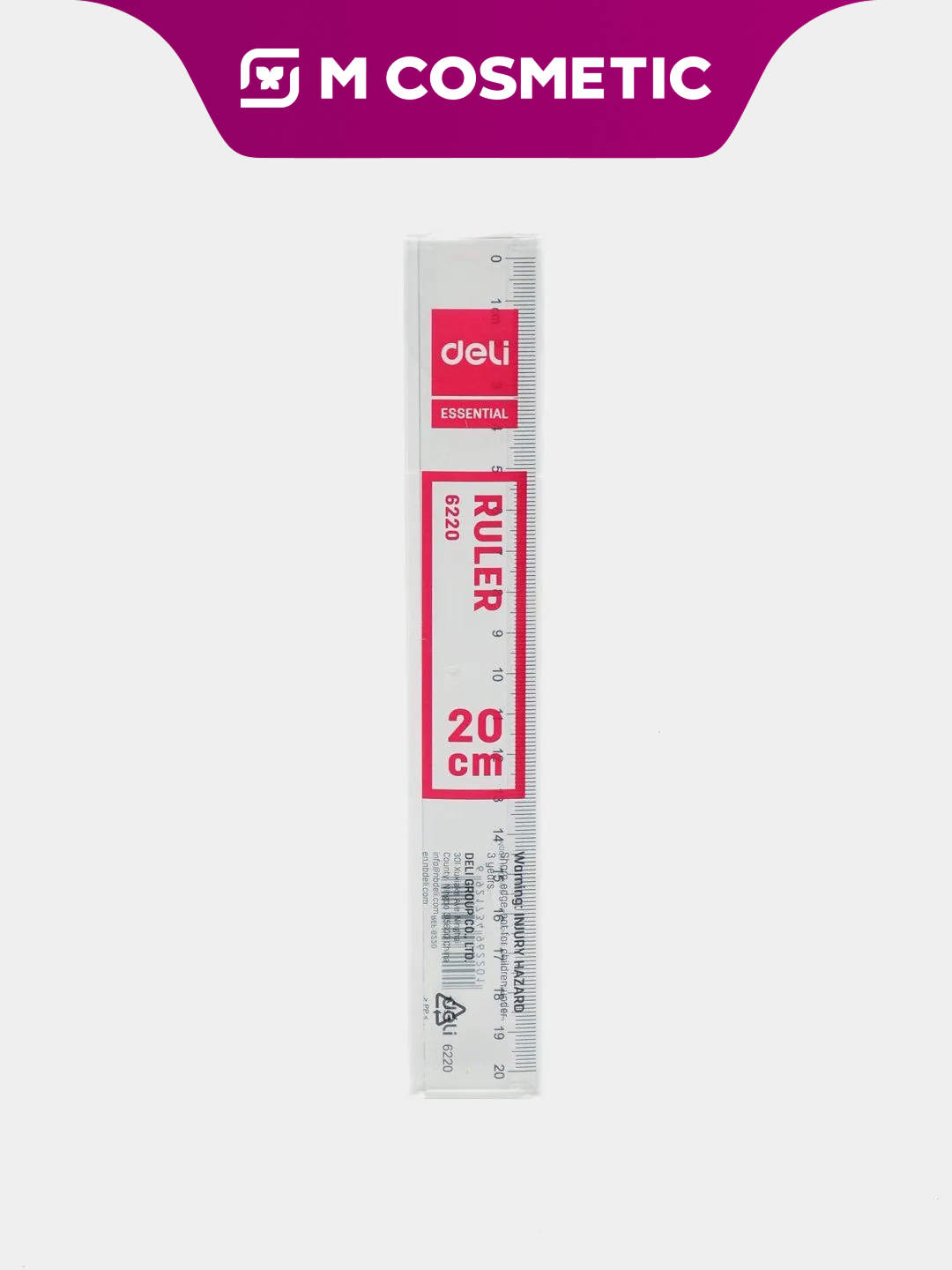 DELI — линейка пластиковая, 20 см — прозрачная или цветная линейка для измерений и черчения