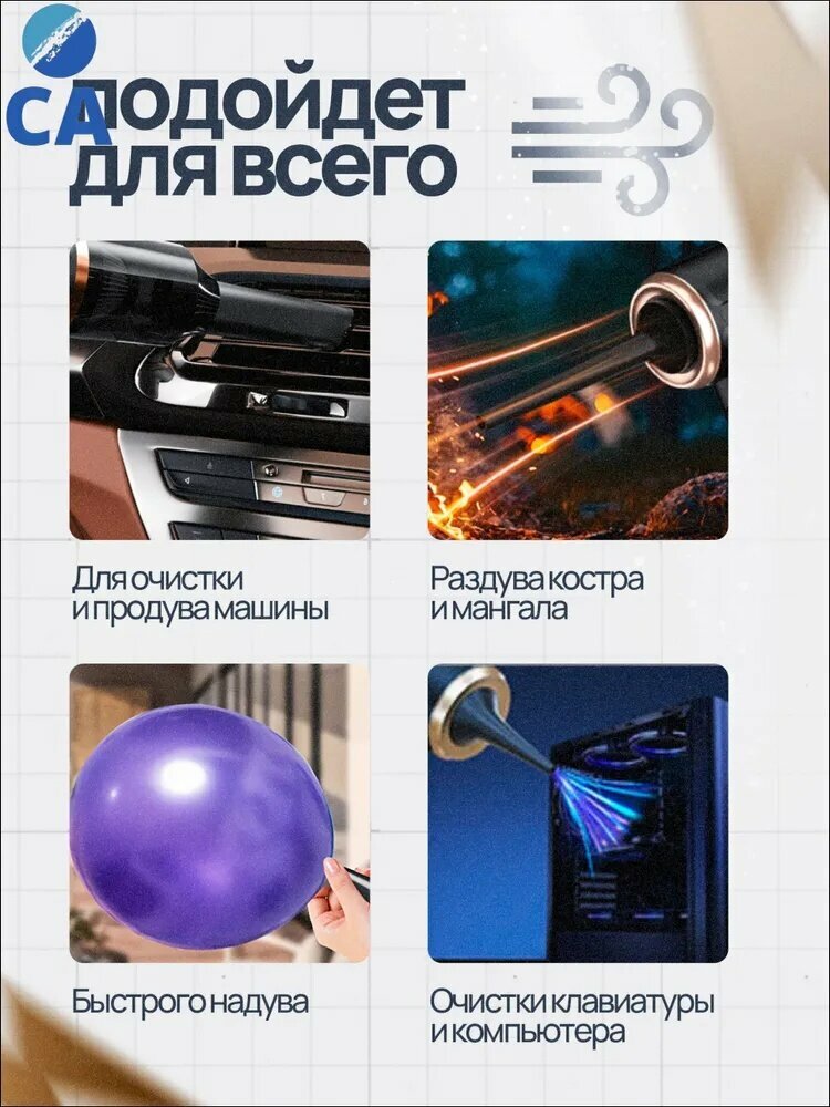 Воздуходувка, удобное устройство с функцией выдува воздуха для уборки дома, в гараже и на даче — фото 1