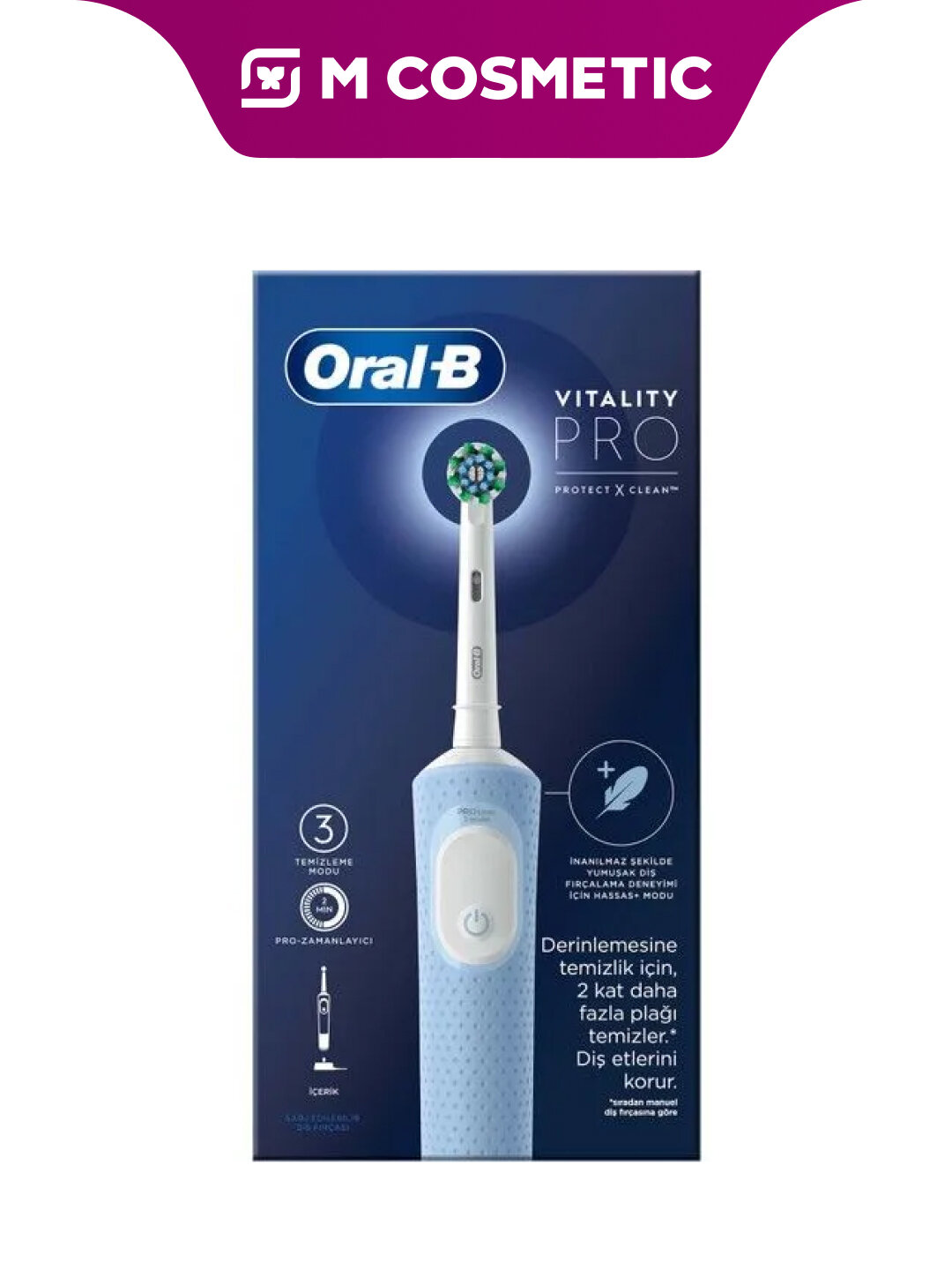 Электрическая зубная щётка Oral-B Vitality Pro, с индикатором заряда