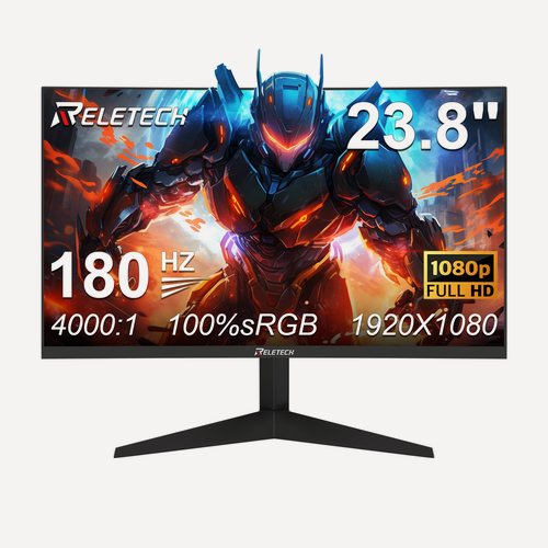Изображение товара Монитор игровой Reletech G25F180, 23.8 ", 180 Гц, 1920x1080, изогнутый, HDMI + DP, FreeSync, Без рамы, для компьютера
