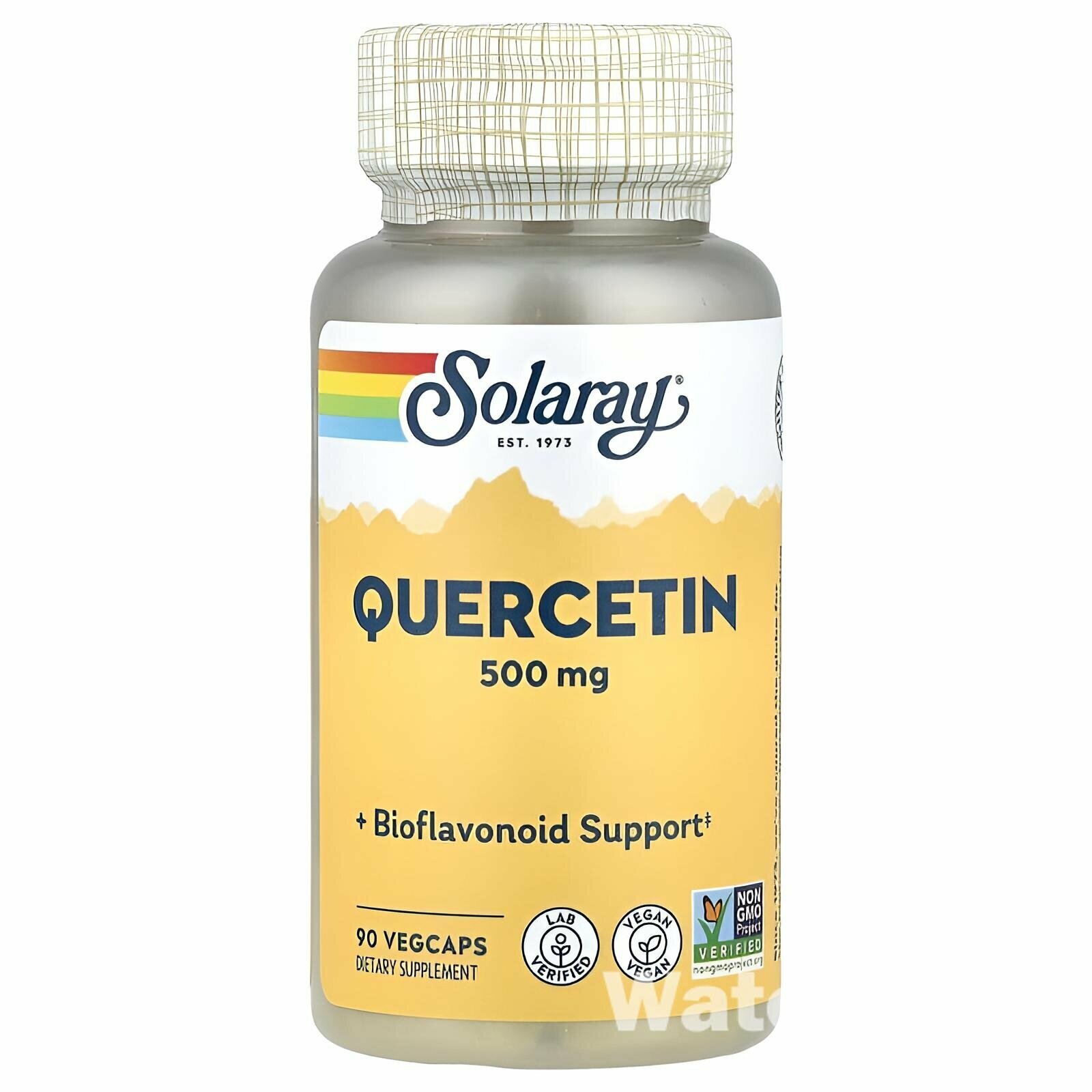 Quercetin 500 Solaray N90 — для иммунитета, антиоксидантной защиты и здоровья, 90 капсул