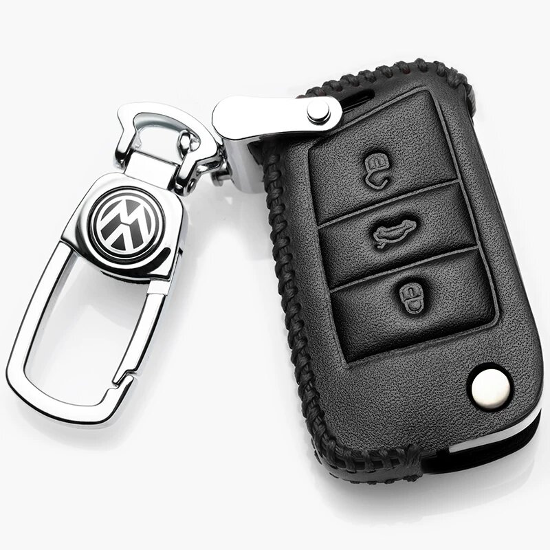 Частичный чехол для ключей Volkswagen Tiguan L PRO - стиль B, черный, частичное покрытие для запуска ключом, съемный