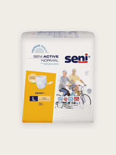 Изображение товара Трусы - подгузники впитывающие для взрослых Seni ACTIVE NORMAL large (обхват 100-135 см), 30 шт.
