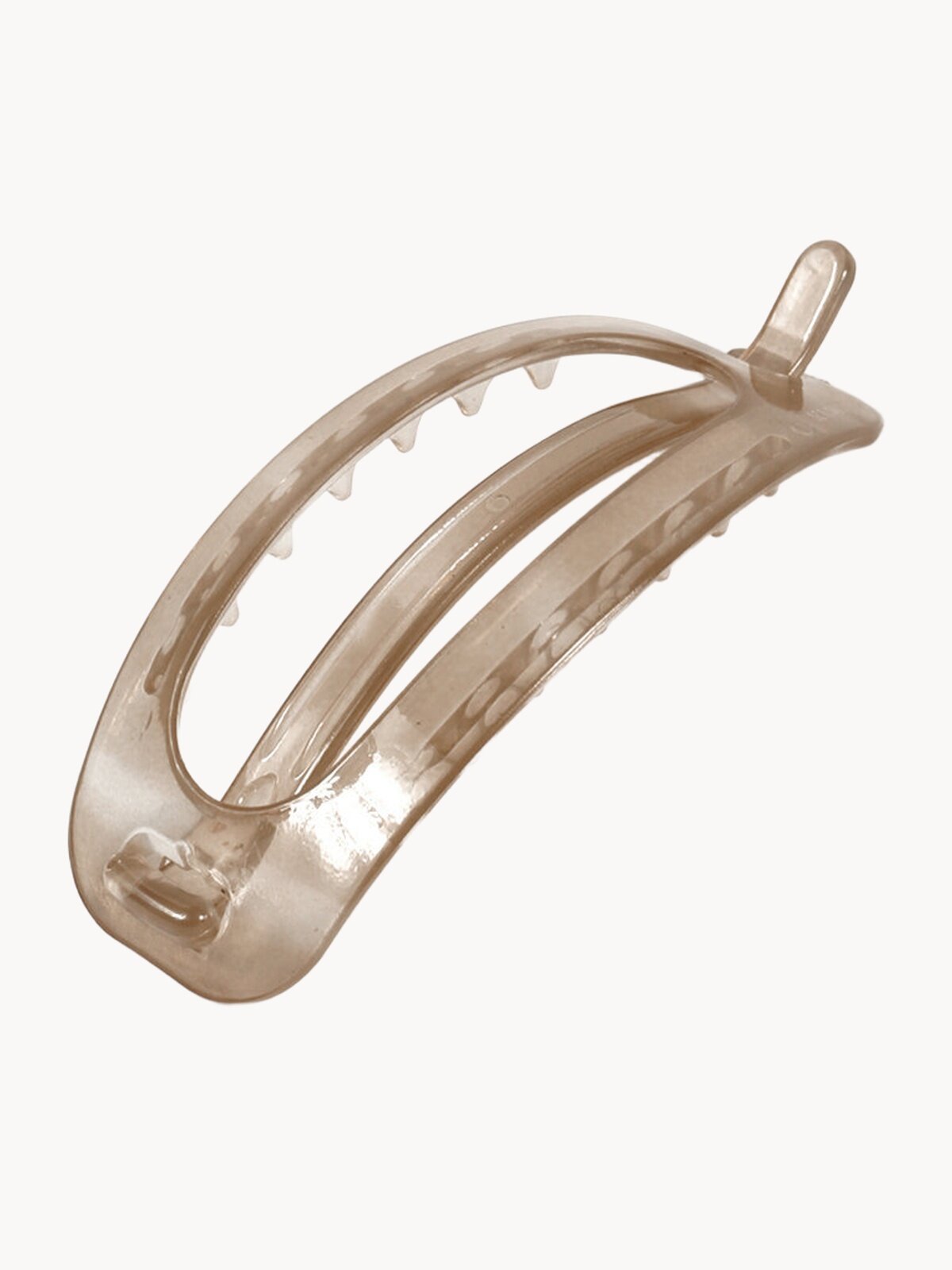 Пластмассовая заколка "Банан", для густых волос, 12см, бежевый цвет