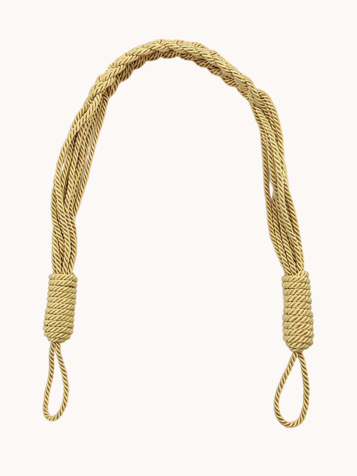 Подхват для штор текстильный, 65*4 см, 'Макраме', Айрис (1 золото)