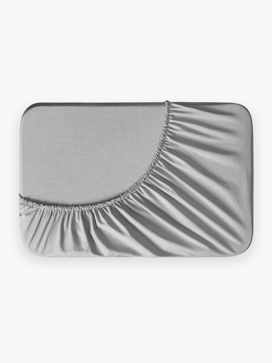 Простыня на резинке 180х200 см Pragma Telso, прохладный серый