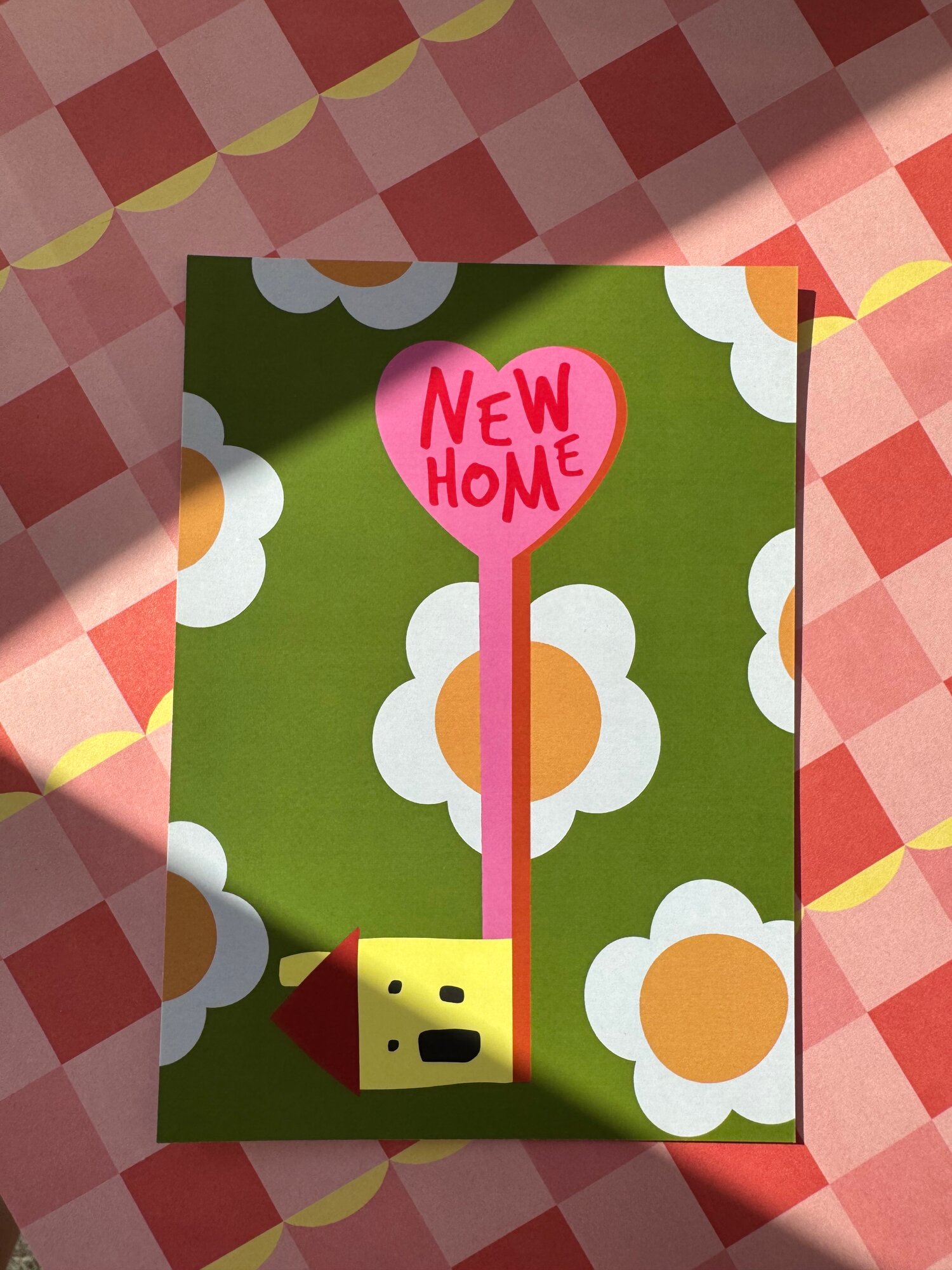 Открытка  New home  от Вьюнчик  с крафтовым конвертом  14 8х10 5 см  А6   стильная открытка c переездом