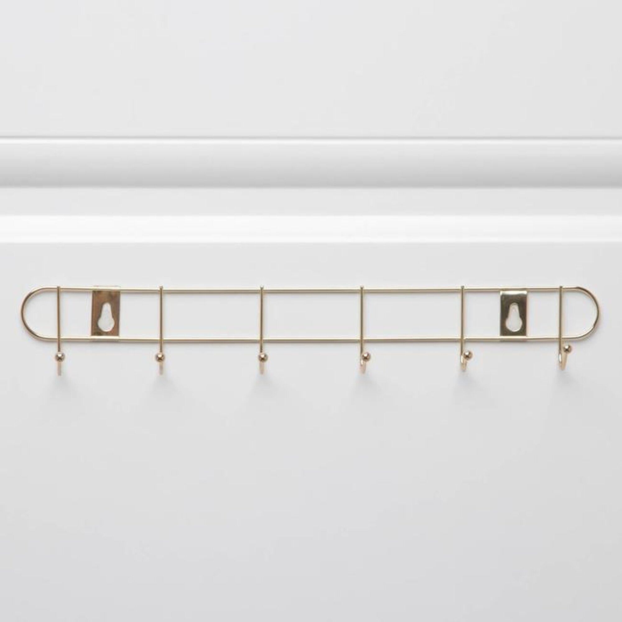 Вешалка Доляна "Лайт" металл на 6 крючков 33х5х35см золото 3619307