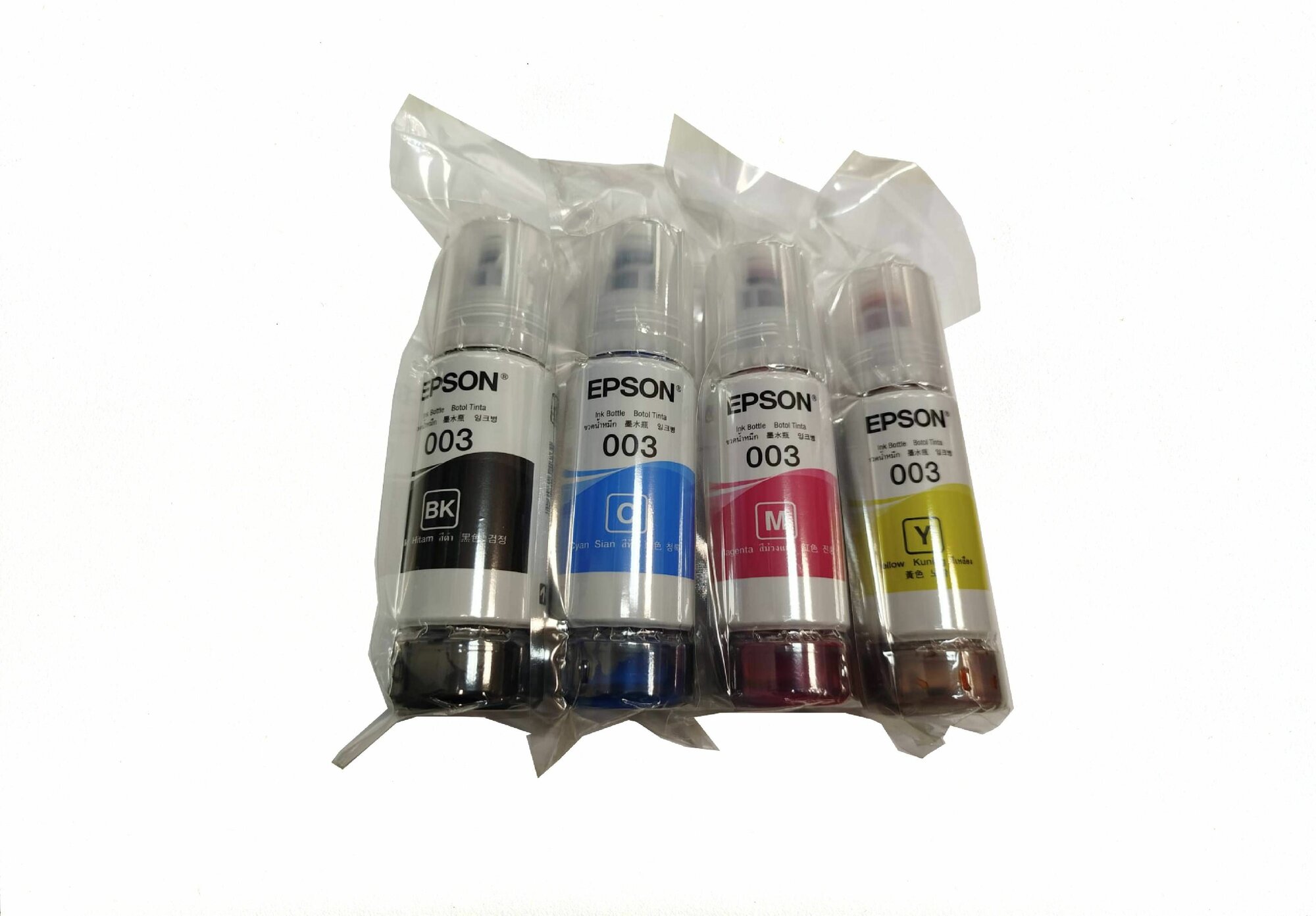 Чернила для Epson 003 (Asia), комплект 4 цвета C13T00V198/298/398/498 оригинальный в вакуумной упаковке