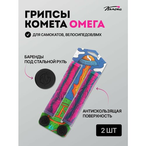 Грипсы Комета Омега Розово-бирюзовые