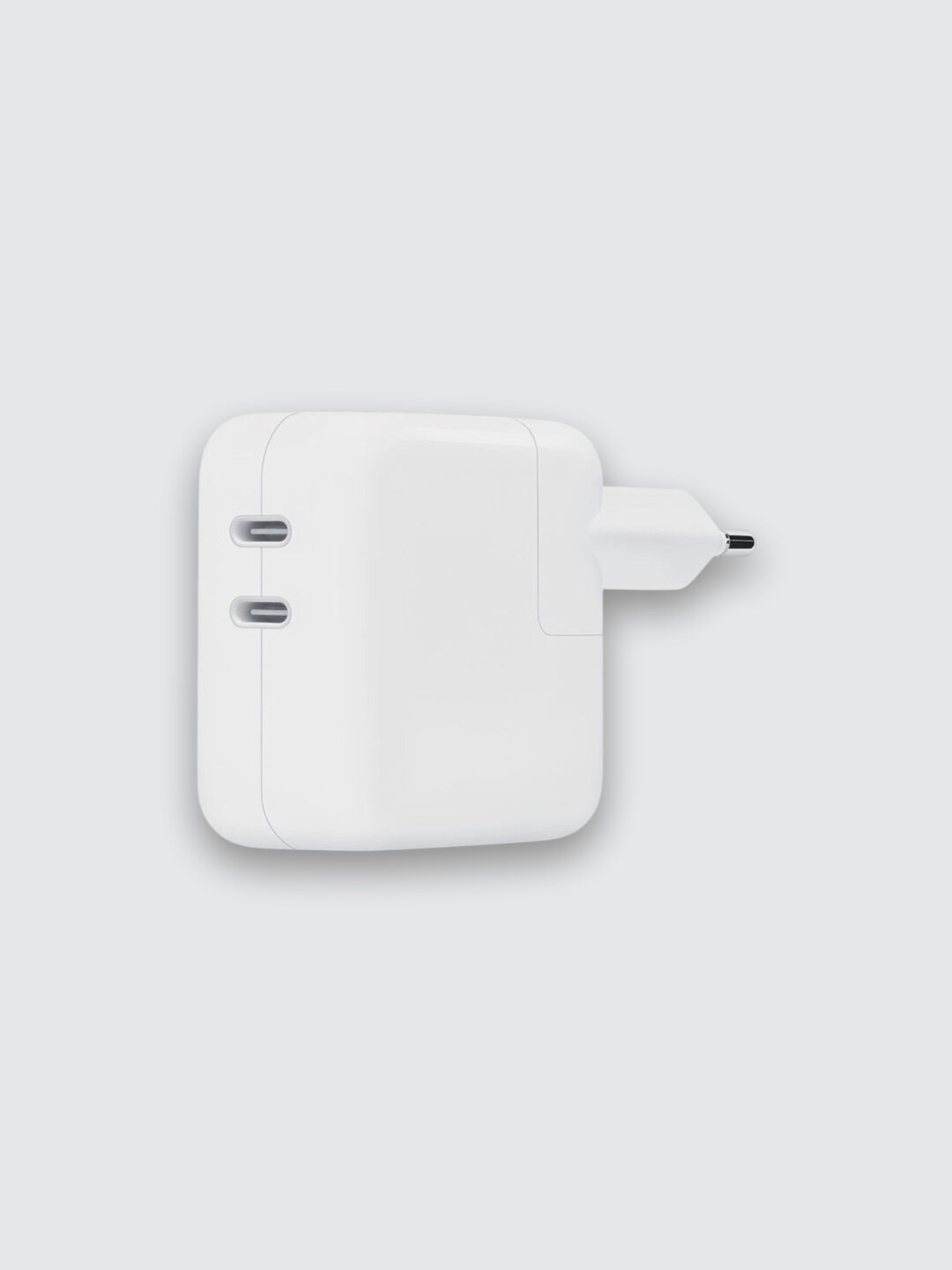 Оригинальное зарядное устройство Apple (зарядник, 35 Вт, USB Type-C блок, Dual, для iPhone, iPad, iWatch (белое) — фото 1