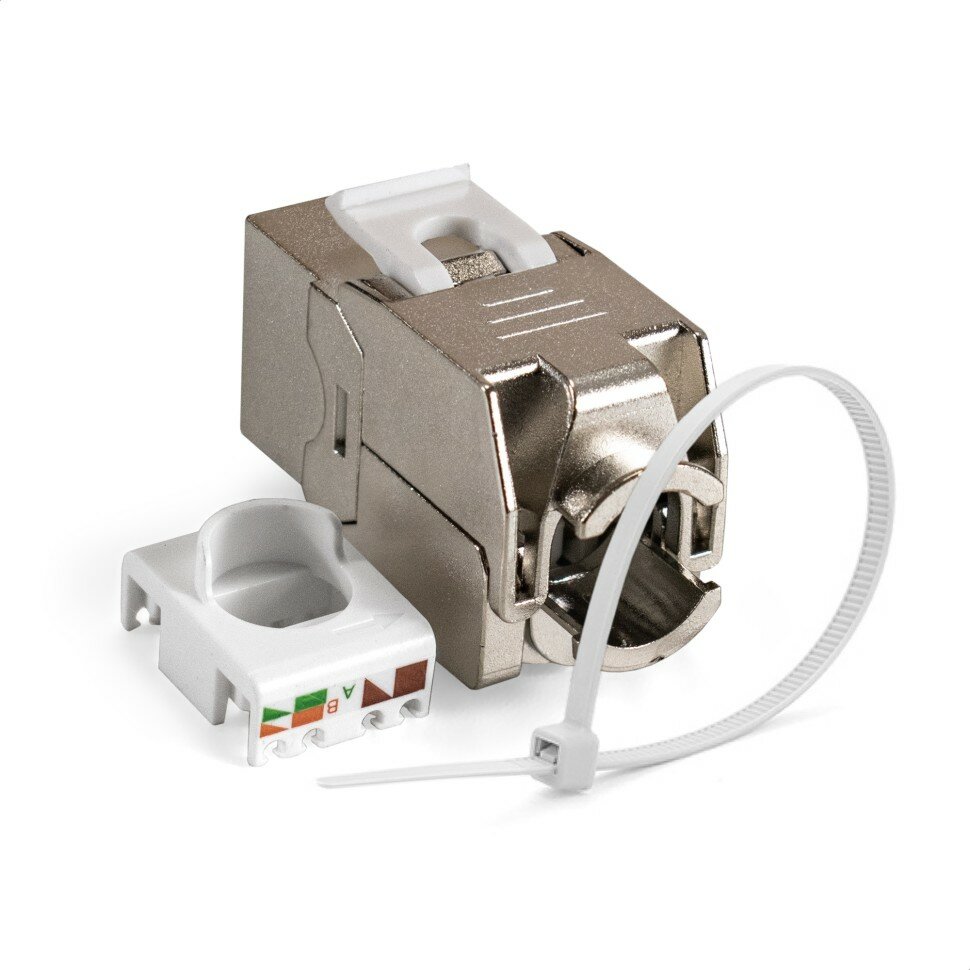Модуль-вставка Keystone Jack RJ-45 ExeGate KJ-8P8C-SH-C6A-180-TL (Кат.6A, экранированная, 180 градусов, IDC Toolless (без инструмента)) (EX297267RUS)