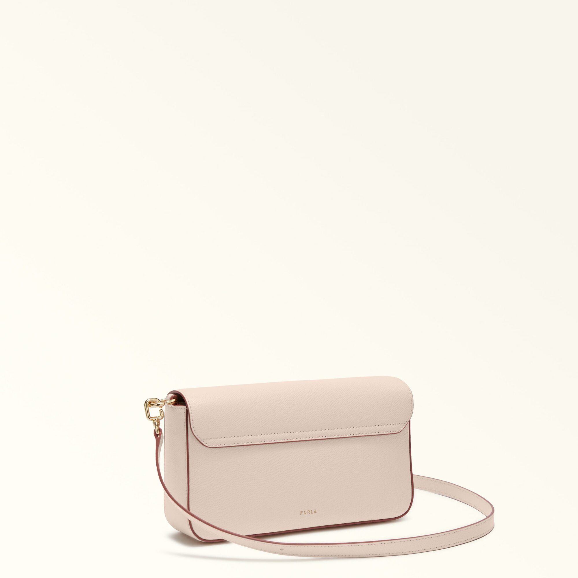 Сумка кросс-боди FURLA СУМКА FURLA IRIDE S CROSSBODY, фактура зернистая, розовый — фото 1