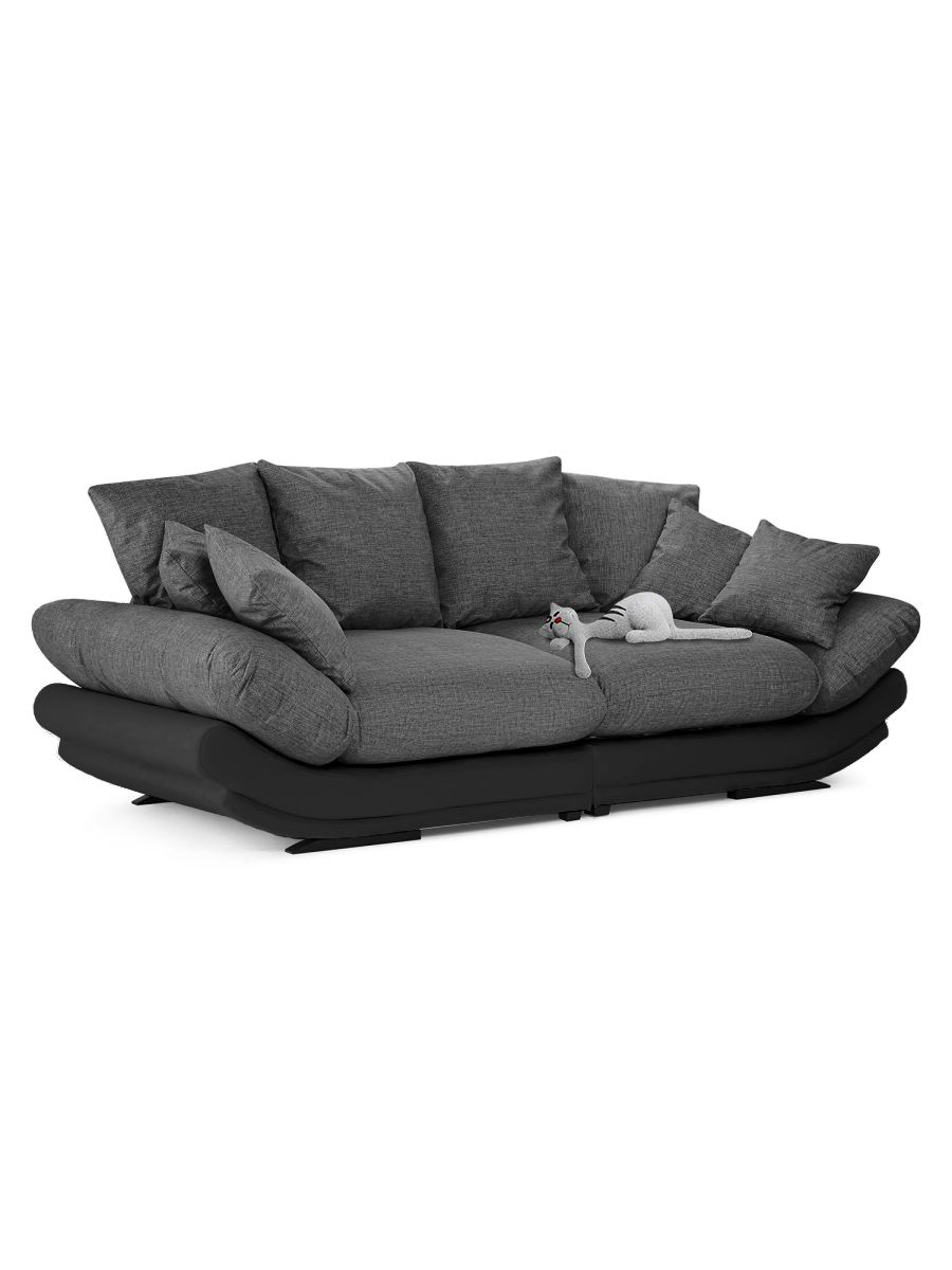 Диван Авиньон, с подушками, без а, без подлокотников, 296×141×100 см, серый