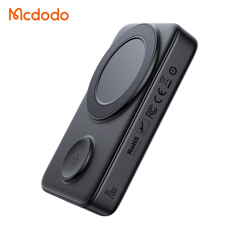 McDodo 10000 мАч 2в1 MagSafe, Apple Watch, Type-C, подставка, MC-146 черный
