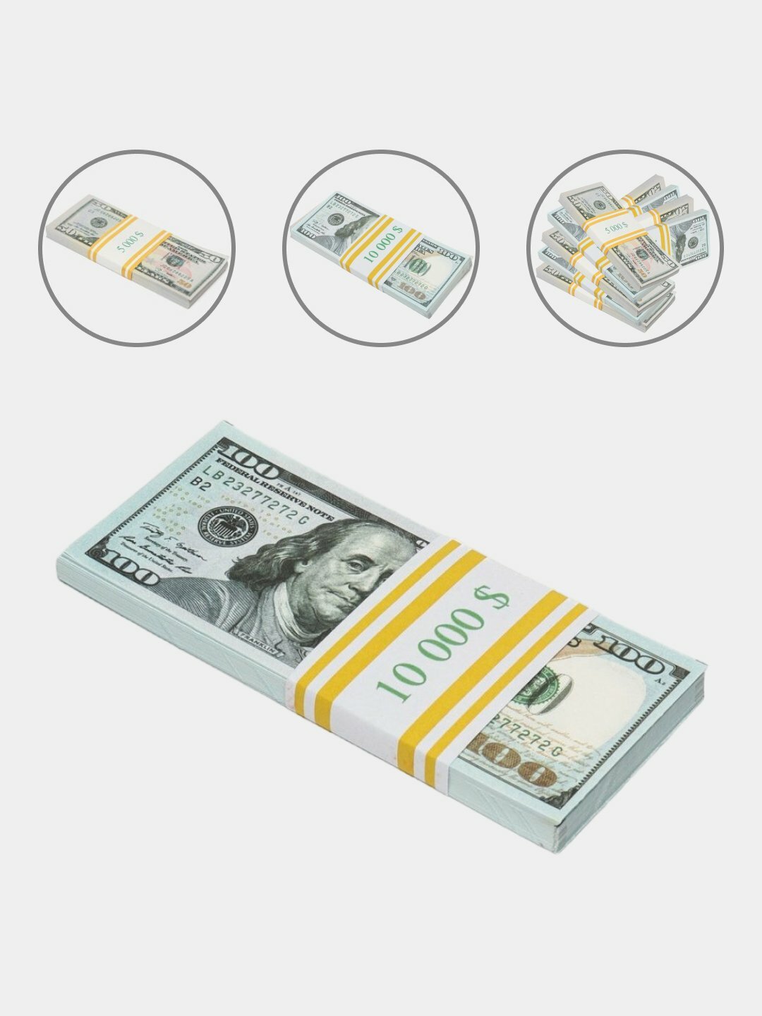 Сувенирные купюры 100 и 50 $ для изготовления украшений и цветов, дарения в подарок