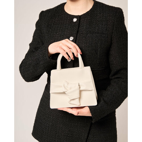 Сумка клатч Vael, фактура гладкая, матовая, white