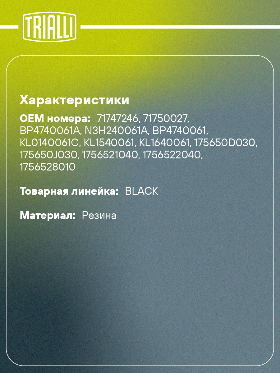 Подвес (подушка) глушителя для автомобилей Toyota/Mazda (1 шт.) RM 0199 TRIALLI — фото 1