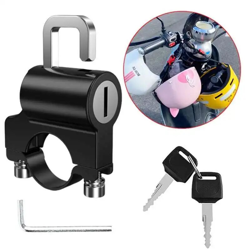 Универсальный мотоциклетный шлем противоугонный фиксированный крепление на руль велосипедный электрический мотоцикл защитный замок аксессуары