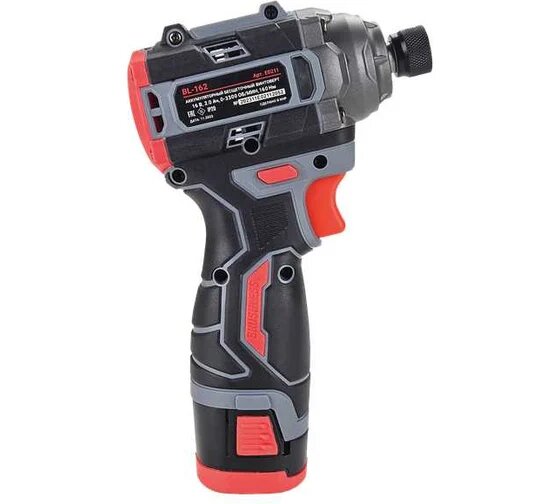 Аккумуляторный бесщеточный винтоверт ProfiPower BL-162, 16В, 160Нм, Li-ion 2шт, 2.0Ач, 3 скорости, З/У, кейс — фото 1
