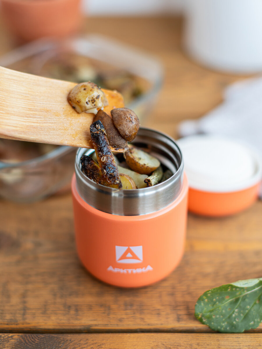 Термос детский для еды 280 мл Арктика 411 сталь/для девочки в школу — фото 1