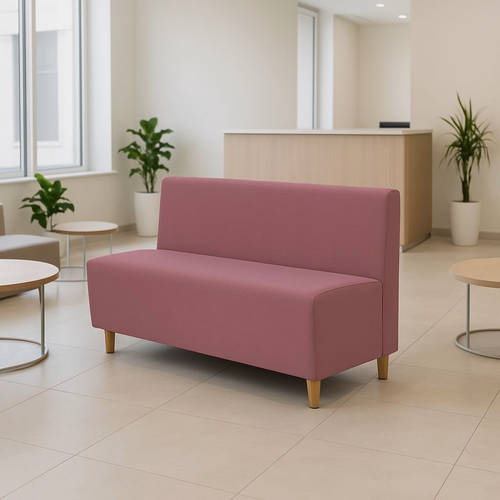 Изображение товара Диван "Слим", прямой, без подлокотников, велюр, Пыльная Роза, 120х65х85 см