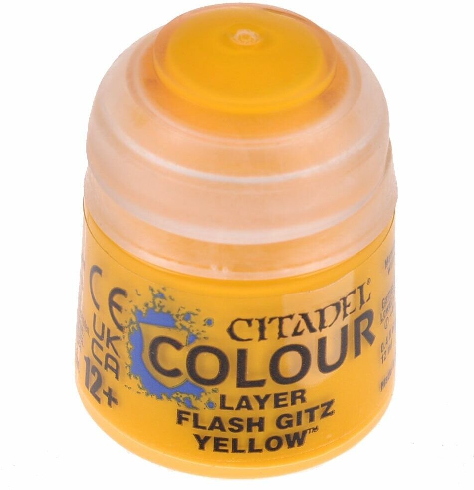 Краска акриловая Citadel Layer: Flash Gitz Yellow / Желтый Хвастун (12 мл.)