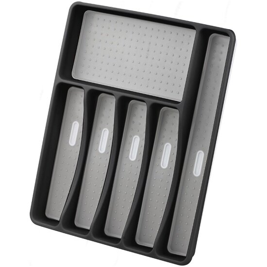 Лоток для столовых приборов Mallony Forma 405х325х45 черный (310873)