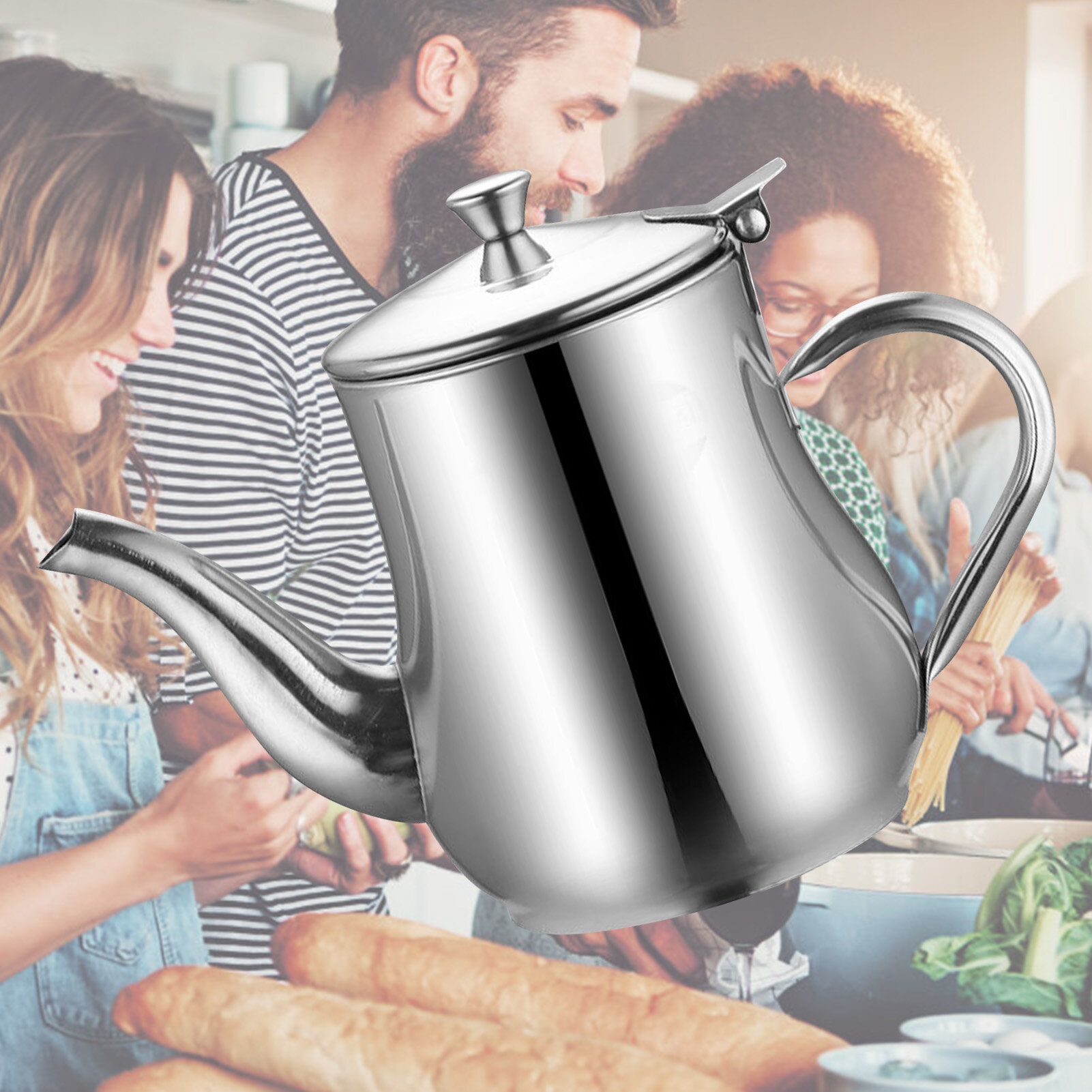 Масленка из нержавеющей стали, многофункциональная герметичная термостойкая бутылка для масла, кастрюля для уксуса для кухни, 13 унций