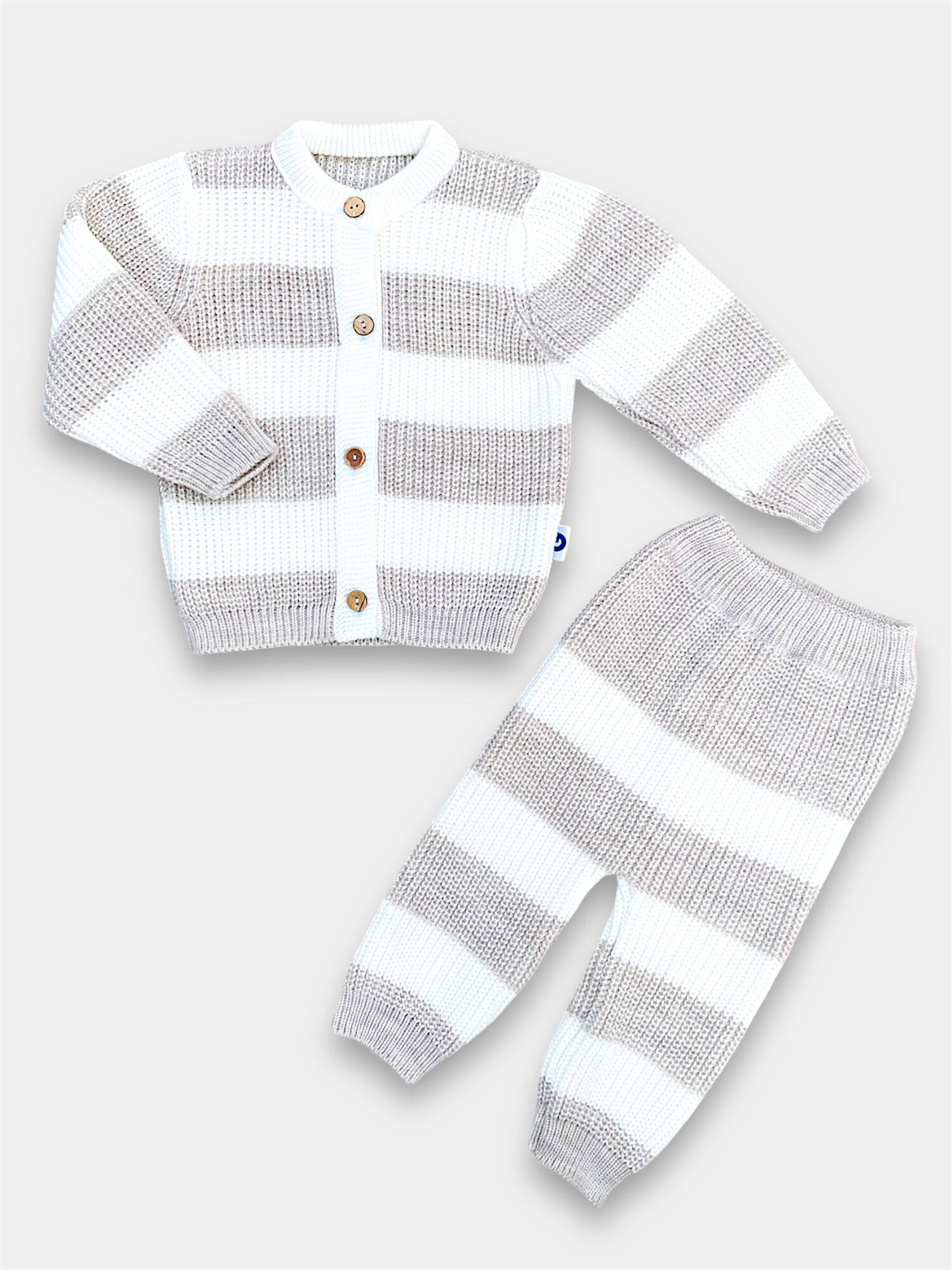 Комплект одежды Gunesh Line Textile Линейка, размер 80, бежевый. — фото 1