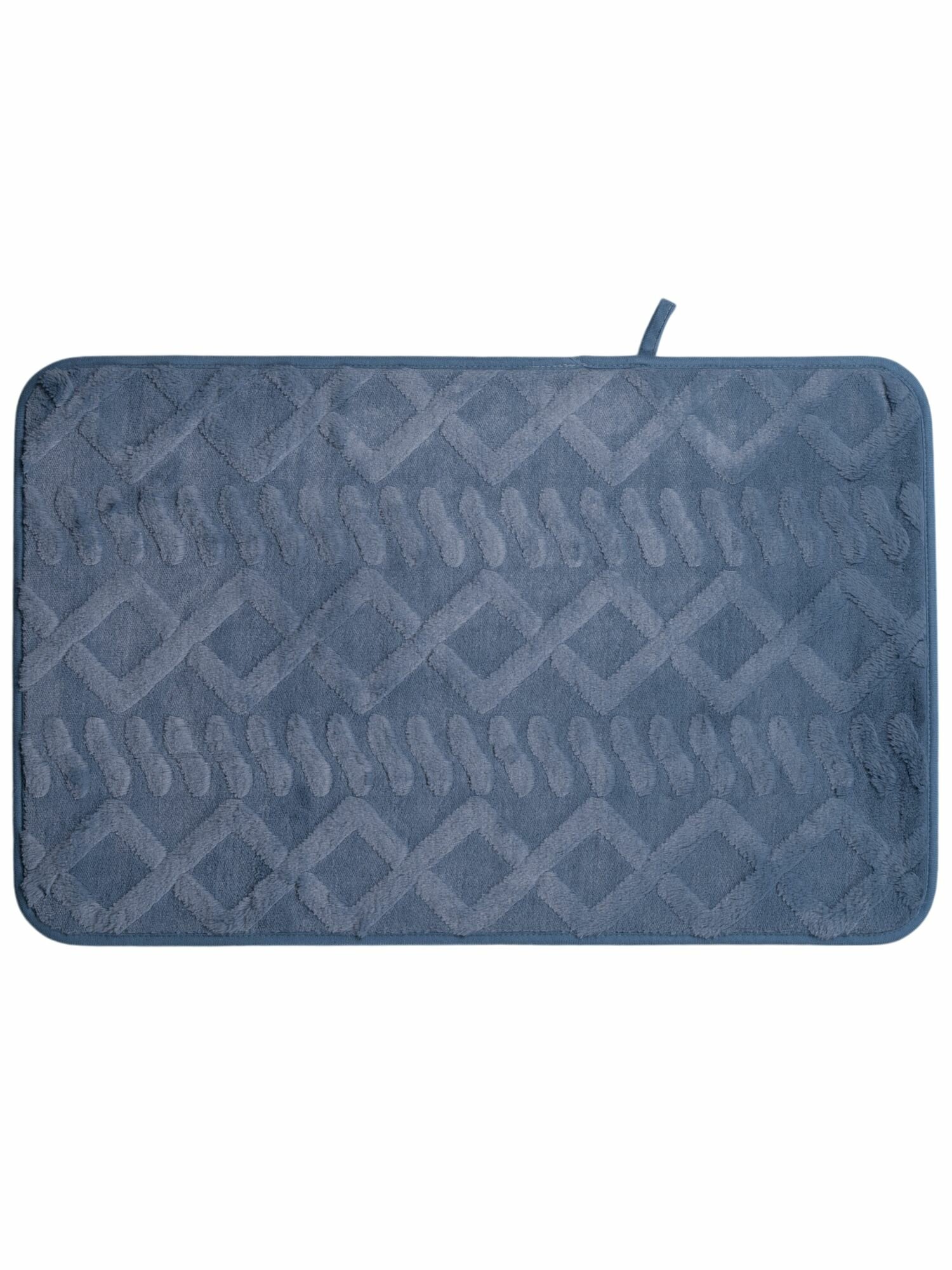 Коврик для ванной Swensa Warm 50x80 см цвет синий
