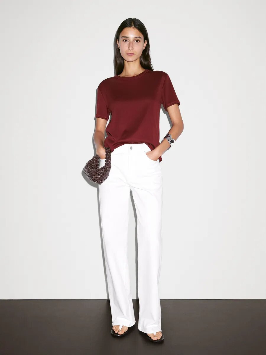 Футболка спортивная Massimo Dutti, размер S, розовый,