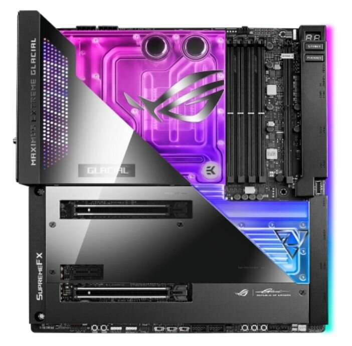 Материнская плата ASUS ROG MAXIMUS Z690 EXTREME GLACIAL (ROG MAXIMUS Z690 EXTREME GLACIAL) - LGA 1700, Intel Z690, 4хDDR5-4800 МГц, 2хPCI-Ex16, 3хM.2, E-ATX