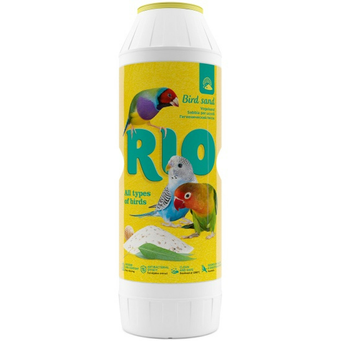 Гигиенический песок для птиц Rio FIORY Bird Sand с экстратом эвкалипта и ракушечником 2 кг