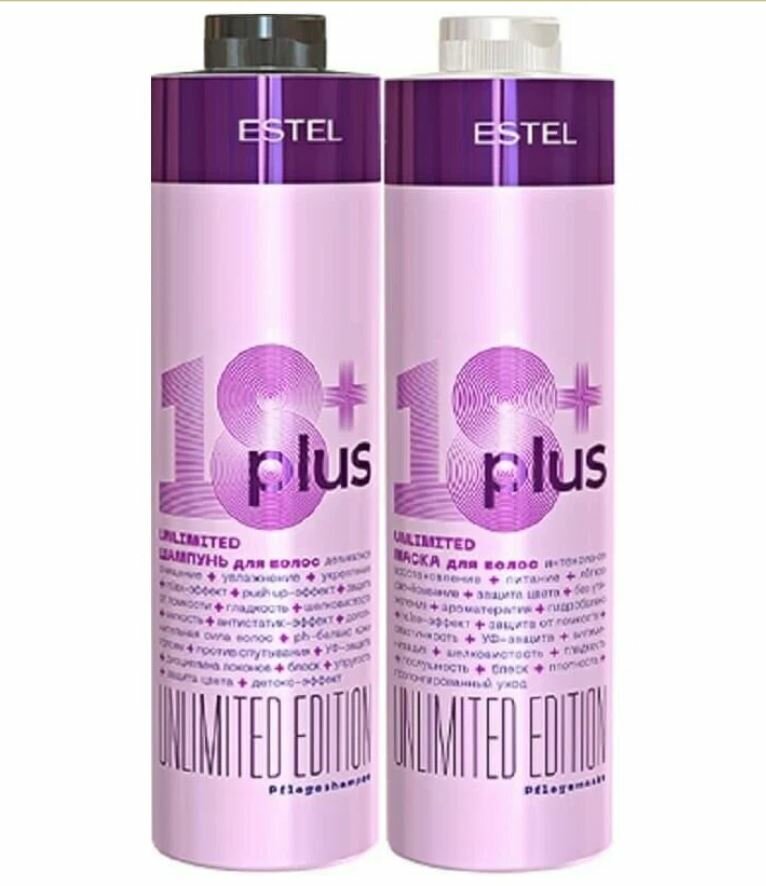 Набор ESTEL 18+ PLUS Шампунь 1000 мл + Маска для волос, 1000 мл — фото 1