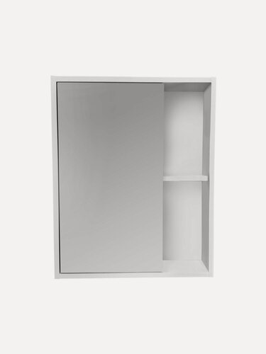Изображение товара Шкаф в ванную навесной с зеркалом Runo ЭкоНова 52, серый, универсальный
