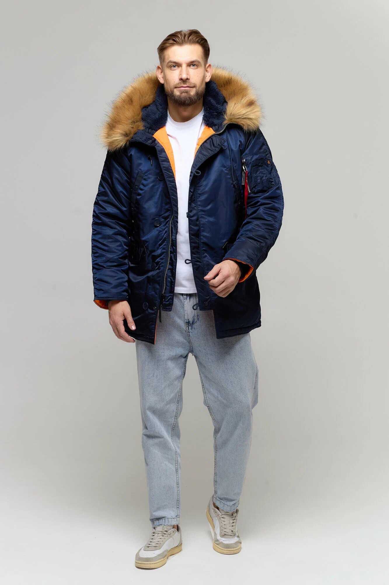 Куртка ALPHA INDUSTRIES, размер 48/M/Рекомендуемый вес 75 кг, blue