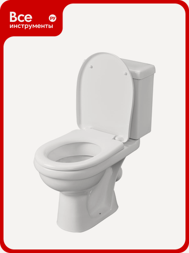 Изображение товара Унитаз-компакт Santeri визит, к/в, 1-реж, сид. Ппворотынск 439514 1P4053S0000BF, прочной керамики, белый