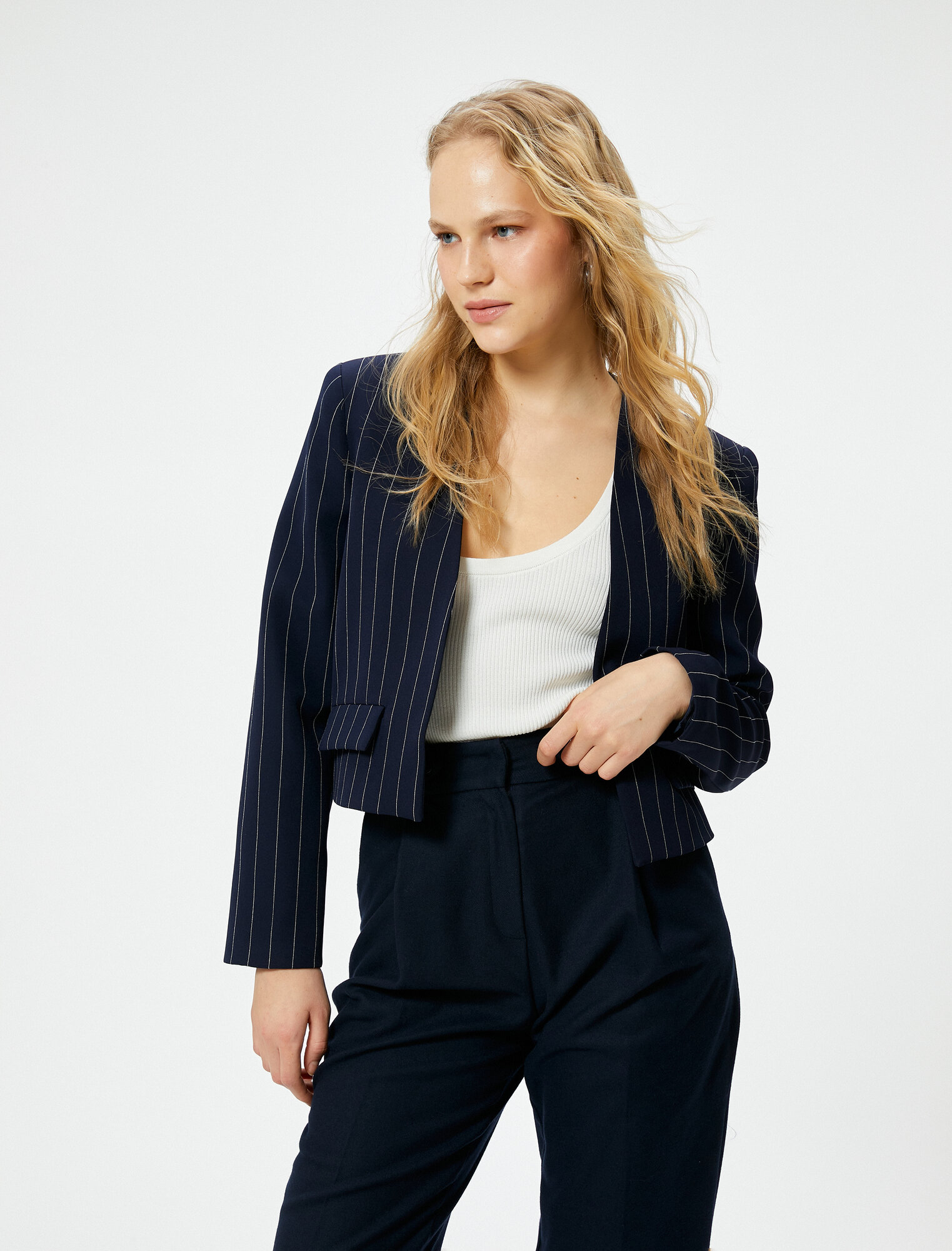 Пиджак KOTON, размер 38, темно-синий