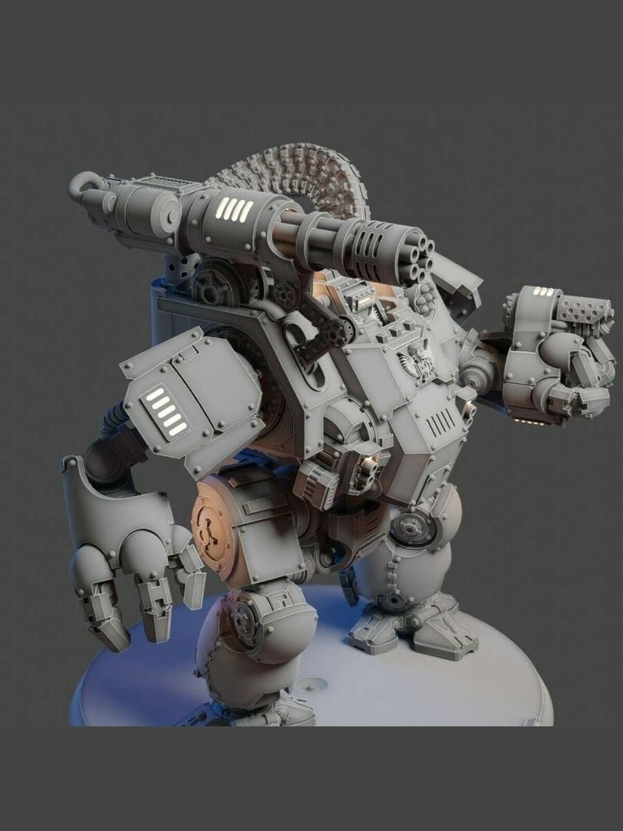 Дредноут Warhammer 40000/ Миниатюра из 26 деталей "Дредноут-Искупитель" для настольной игры вархаммер 40К. Space Marines Primaris Redemptor Dreadnought-Ballistic Battery Thicc Boi