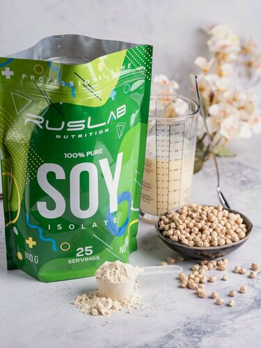 Изображение товара Соевый изолят SOY ISOLATE для вегетарианцев и веганов (800 гр), крем-брюле