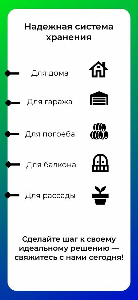Стеллаж металлический сборный. Комплект с 400 стойкой (265 длина) — фото 1