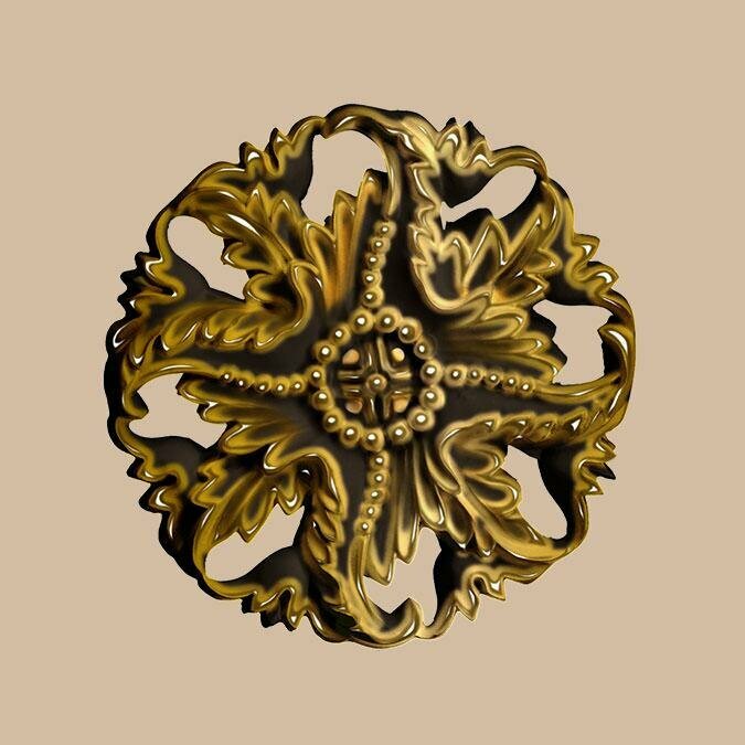 Орнамент Крашенный Decomaster 88125-57 В125хШ20хД125 мм / Декомастер.