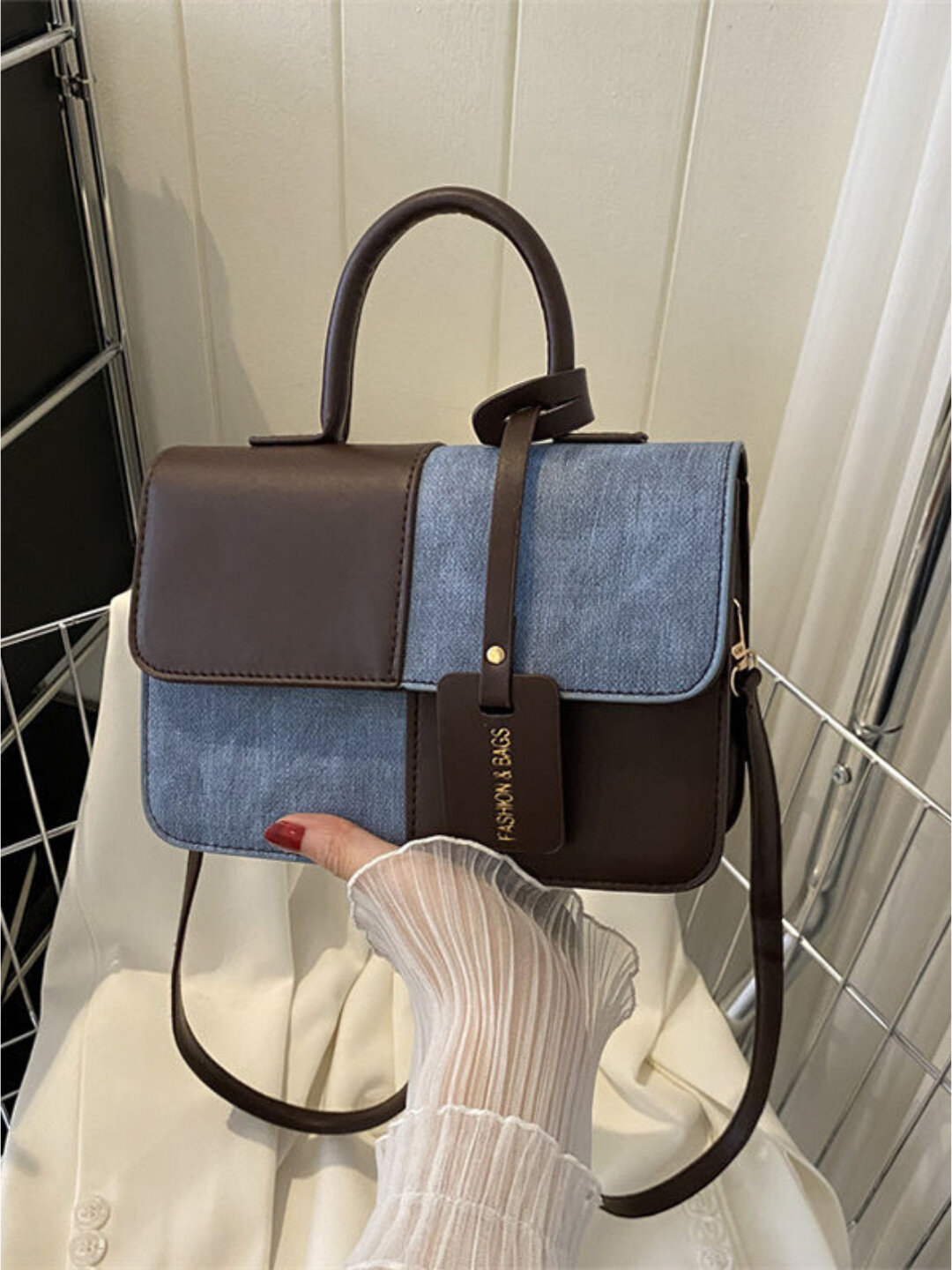 Сумка кросс-боди  Женская сумка через плечо, кросс - боди, Шоколадный — фото 1