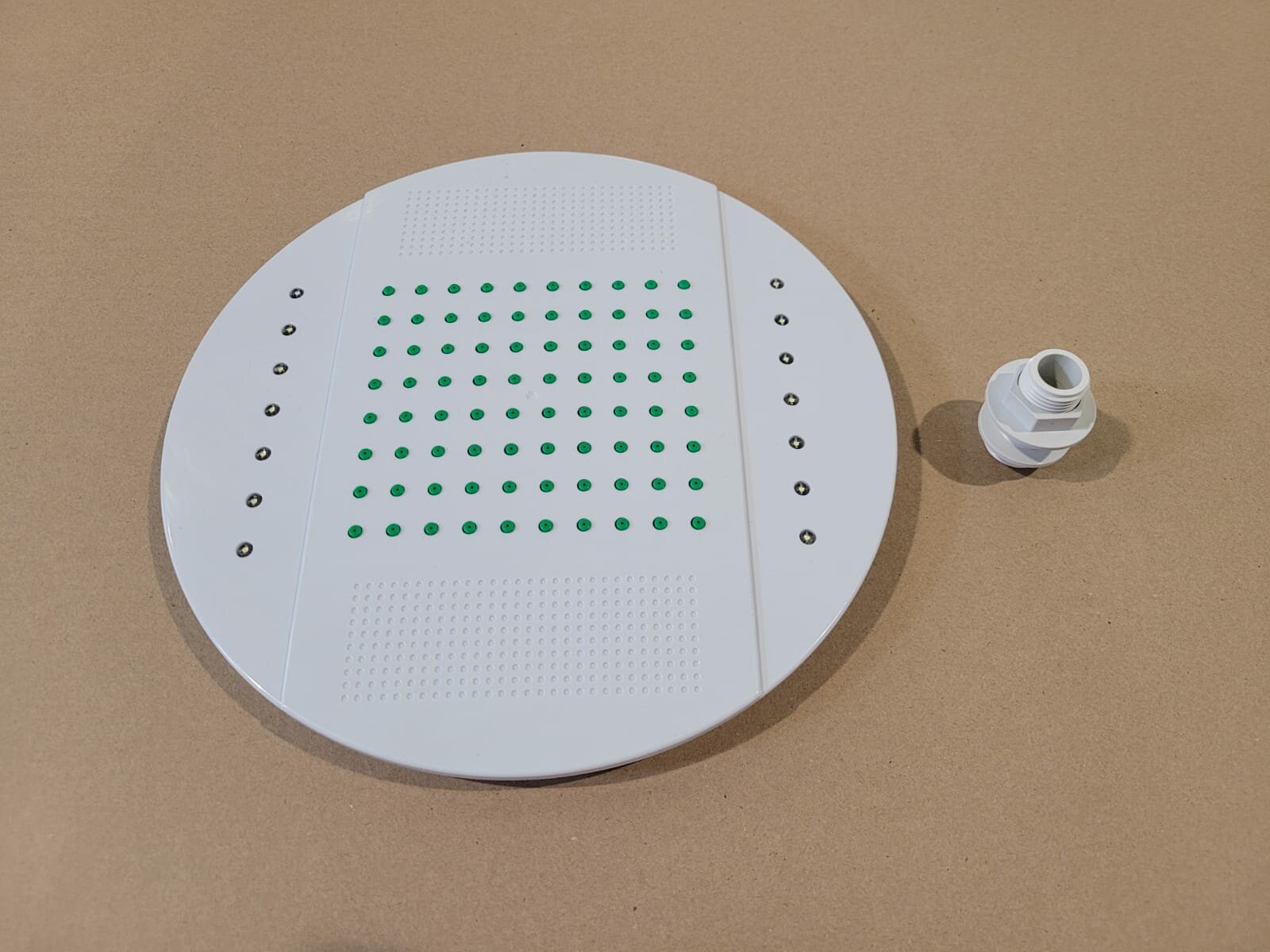 Верхний тропический душ 250 мм с подсветкой, универсальный, с втулкой , 12V