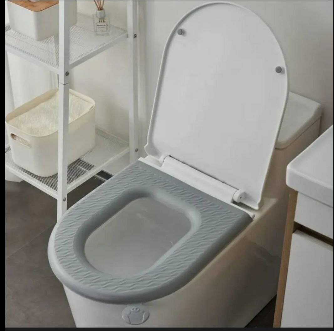 Чехол-сиденье, полипропилен, для унитаза, нескользящее, с липучкой