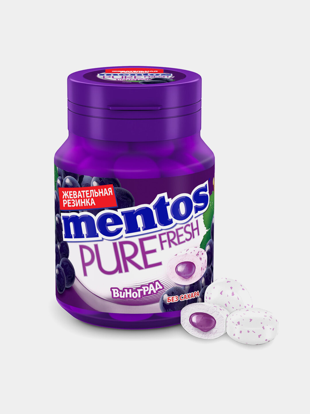 Жевательная резинка MENTOS Pure Fresh, Тутти-фрутти, без сахара, 100г